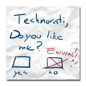 Technorati does not like me